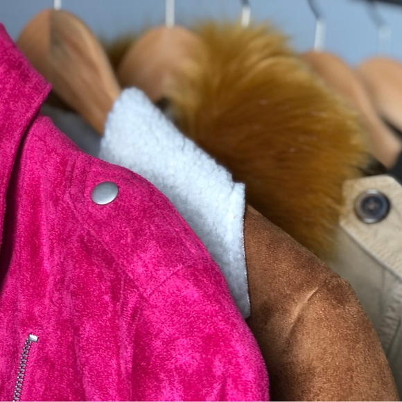 Noize Hot Pink Vegan Suede Moto Jacket - Picture 9 of 9